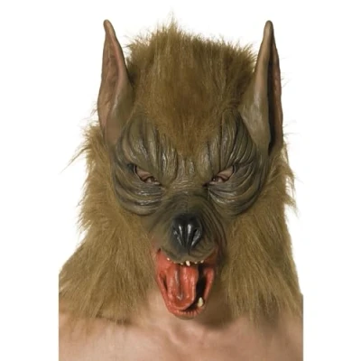 Immagine di Smiffys Maschera Lupo, Argento, Copritesta, Lattice