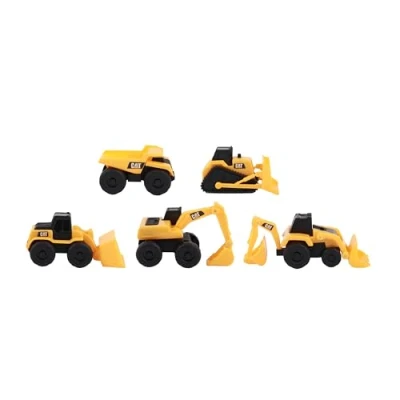Immagine di CatToysOfficial, 5 Mezzi da Cantiere Giocattolo per Bambini CAT Little Machines Camion Ribaltabile, Pala, Bulldozer, Terna, Escavatore Giochi 3 Anni+