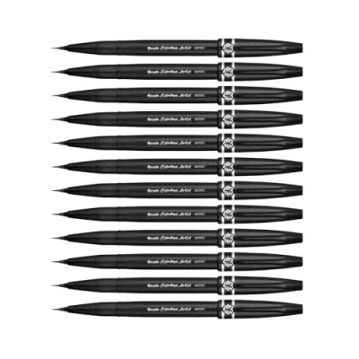 Immagine di Pentel SESF30C AX Punta extra fine, 12 pezzi, colore: Nero