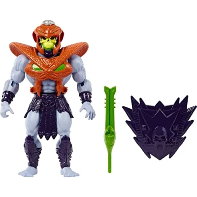 Immagine di Masters of the Universe Origins Personaggio Skeletor con Armatura Snake Men, action figure MOTU snodata da collezione accessori e mini fumetto​​, giocattolo per bambini, 6+ anni, HKM68