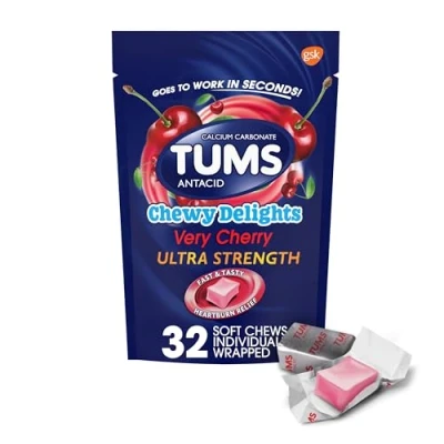 Immagine di Tums Chewy Delights Soft Chews, Very Cherry, 32count by