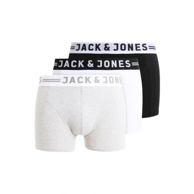 Immagine di JACK &amp; JONES Sense Trunks 3 pack Boxer, Grigio (Light Grey Melange), Medium (Pacco da 3) Uomo
