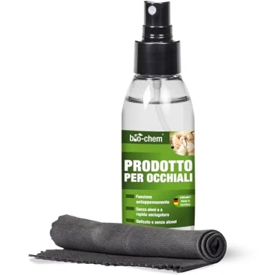 Immagine di bio chem Spray per la pulizia degli occhiali 100ml con panno Prodotti e accessori di occhiali, lenti schermi Detergente schermo