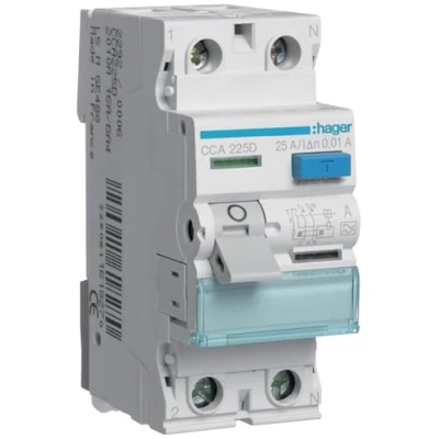 Immagine di Hager CCA225D Interruttore differenziale A 2 poli 25 0.01 230 V