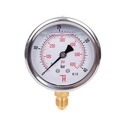 Immagine di THERMIS Manometro (0 40 bar) Resistente agli urti G 1/4 connettore dal basso 63 mm 304G