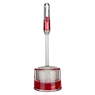 Immagine di Premier Housewares scopino WC con Galleggiante Cuori, in Acrilico, Trasparente/Rosso, 12 x 36 cm