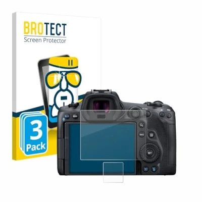 Immagine di brotect Pellicola Protettiva Vetro per Canon EOS R5 Protezione Schermo (3 Pezzi) [Durezza Estrema 9H, Chiaro]
