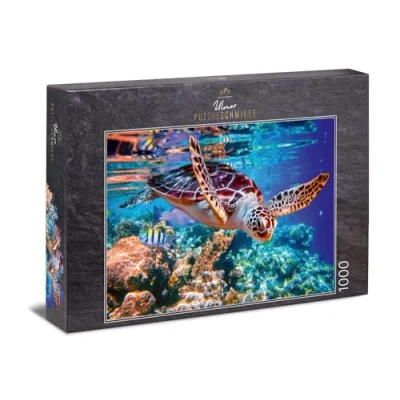 Immagine di Ulmer Puzzleschmiede puzzle &quot;Tartaruga marina&quot; Motivo di una tartaruga marina come un colorato colpo subacqueo