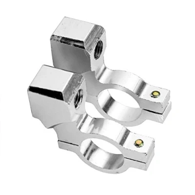 Immagine di Create idea Supporto universale per specchietto manubrio moto, 10 mm 7/8 morsetto in alluminio cromato