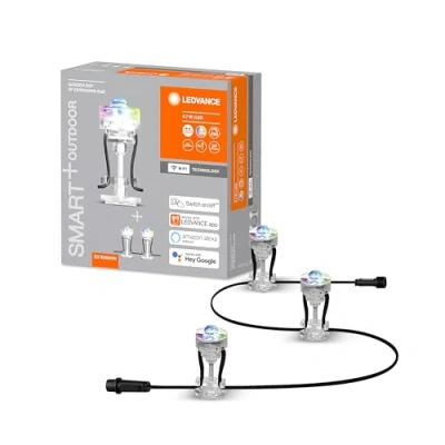 Immagine di LEDVANCE SMART+ GARDEN Dot MULTICOLOR 3 extension 4058075478572 Lampada da parete a LED (monocolore) 0.7 W Trasparente