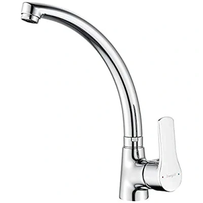 Immagine di Ibergrif M14157 Star, Rubinetto da Cucina con Bocca Alta, Miscelatore Lavello, Cromo, Argento