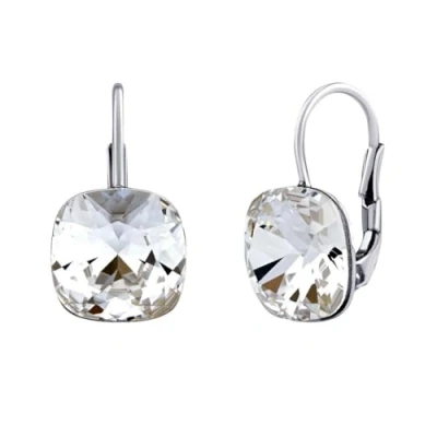 Immagine di SILVEGO Orecchini da Donna in Argento 925 con Swarovski Crystals Cristallo Trasparente Quadrato, SILVEGOVSW070