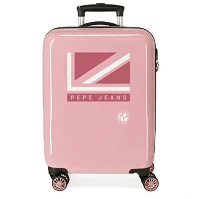 Immagine di Pepe Jeans Carol Set di valigie rosa 55/68 cm Rigida ABS Chiusura a combinazione laterale 104 l 6 kg 4 ruote doppie equipaggiamento mano