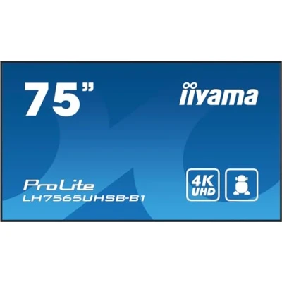 Immagine di Iiyama ProLite LH7565UHSB B1 Display Digital Signage ERP: E (A G) 190.5 cm (75 pollici) 3840 x 2160 Pixel 24/7 Funzione anti burn in, di