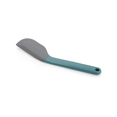 Immagine di Joseph Duo Spatola cucina in silicone ed antiaderente, leccapentole per dolci con testa angolata, adatta recipienti di miscelazione, Blu/Nero
