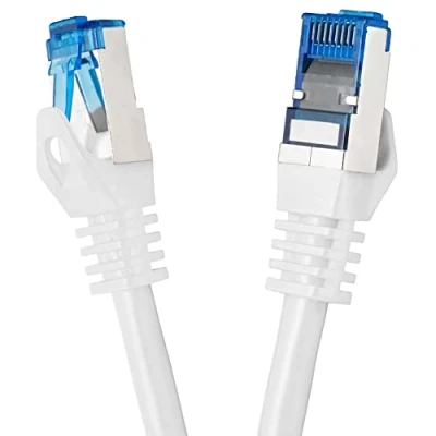 Immagine di BIGtec Cavo Patch di Rete RJ45, Cat. 7, in Rame, Doppia schermatura, 20 m, Colore: Bianco