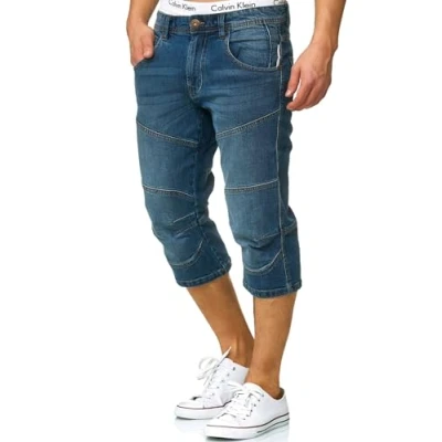 Immagine di Indicode Uomini Fortune Jeans Shorts Pantaloncini 3/4 Used Look Medium Indigo L