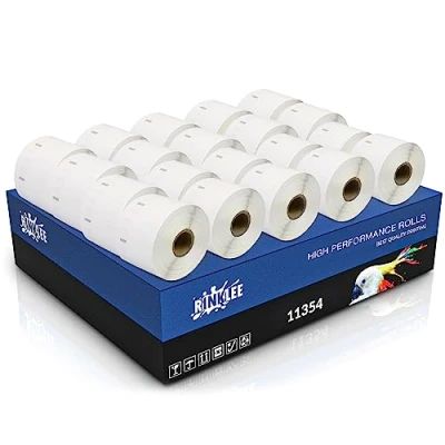Immagine di RINKLEE 11354 S0722540 Etichette Compatibile per DYMO LabelWriter 4XL 450 400 330 320 310 Duo/Turbo/Twin Turbo SEIKO SLP 430 420 410 200 100 57 x 32 mm 20 Rotoli
