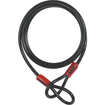 Immagine di ABUS Cobra 10 loop cable cavo in acciaio rivestito plastica sicurezza per accessori di biciclette e moto lunghezza 3 metri, spessore mm, nero