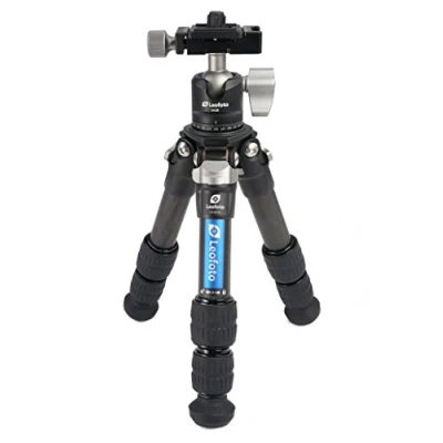 Immagine di Leofoto Ranger Treppiede in carbonio con testa a sfera Gambe regolabili 3 angoli Ideale per fotografia macro LS 223C+LH 25