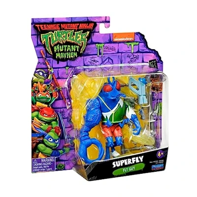 Immagine di GIOCHI PREZIOSI TARTARUGHE NINJA 2023 CAOS MUTANTE SUPER FLY IN VERSIONE ACTION FIGURE ARTICOLATA DIMENSIONE 12 CM DETTAGLIATA E CON ARMA DA COMBATTIMENTO PER BAMBINI A PARTIRE DAI 4 ANNI