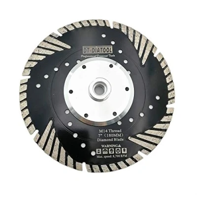 Immagine di DT DIATOOL Disco Diamantato 180 mm x M14 Lama per Sega Turbo con Denti Protettivi Taglio Rettifica Calcestruzzo Piastrelle Marmo Granito