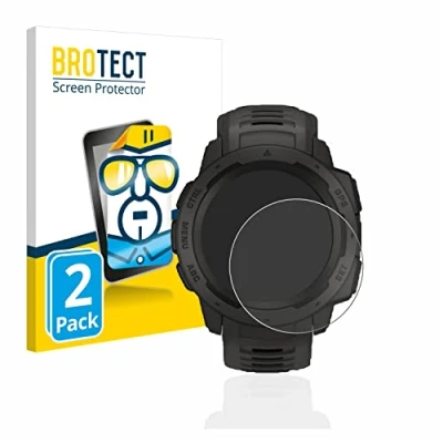 Immagine di brotect Pellicola Protettiva per Garmin Instinct/Instinct Tactical Edition Protezione Schermo (2 Pezzi) [Trasparente, Anti Impronte]