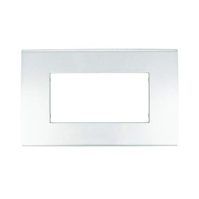 Immagine di Placche Compatibile Con Vimar Arke, Da 4 Moduli/Posti, Colore Cromo Lucido