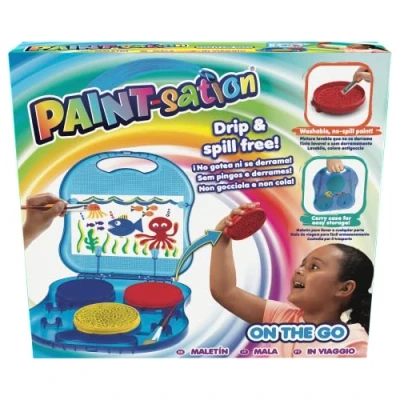 Immagine di Goliath, Pant Sation, on the go, valigetta con all&#039;interno tempere lavabili, portapennelli, supporto per fogli, bambini dai tre anni in su