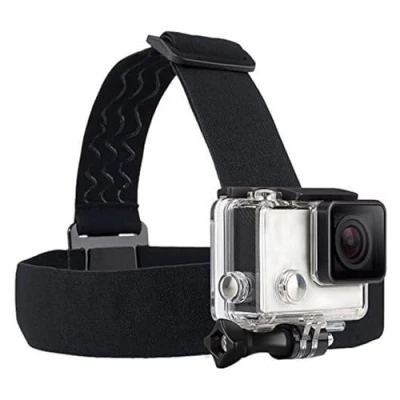 Immagine di TEKCAM Fascia da Testa Supporto Compatibile con GoPro Hero 13 12 11 10 9 8/ AKASO Brave 4 Pro/COOAU/DJI Osmo/WOLFANG/Apexcam/Jadfezy Action Cameras, Imbracatura per la Cam