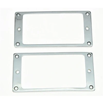 Immagine di Kaish 2PCS metallo cromato humbucker pickup anello di montaggio base piatta telaio