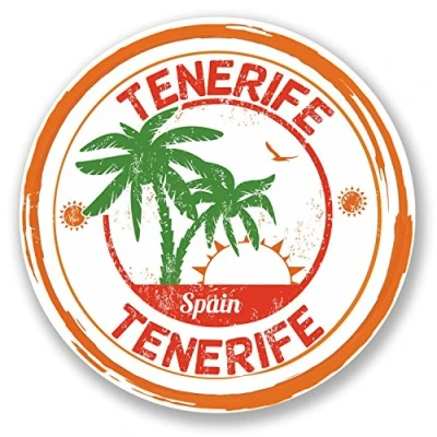 Immagine di 2 x 10 cm Tenerife Spagna Adesivo in vinile per computer portatile auto viaggio etichetta spagnolo # 6102