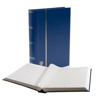 Immagine di Leuchtturm 327876 Album per Collezionisti di francobolli Stock Book Basic 64 Pagine Bianche DIN A4 Non Imbottito, Copertina Blu