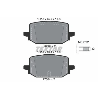 Immagine di Kit pastiglie freno, Freno a disco TEXTAR 2658904