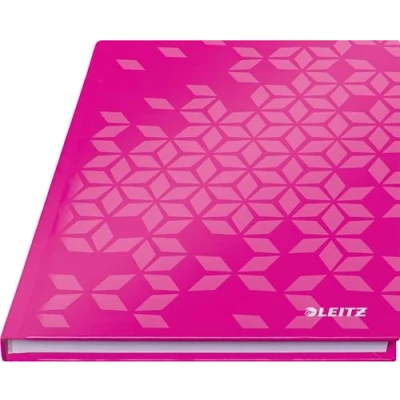 Immagine di Leitz WOW Quaderno a Righe per Appunti con Copertina Rigida, Formato A5, 160 Pagine, Carta 90 gr/mq Certificata FSC, Fucsia, 46271023