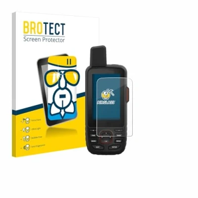 Immagine di brotect Pellicola Protettiva Vetro per Garmin GPSMAP 66i Protezione Schermo [Durezza Estrema 9H, Chiaro]