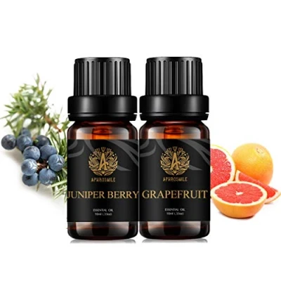 Immagine di Aromaterapia bacche di ginepro olio essenziale Set per diffusore, 2X10ml 100% puro pompelmo kit umidificatore ginepro,pompelmo oli, pompelmo,