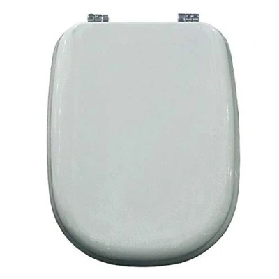 Immagine di Copriwater Ideal Standard TESI BIANCO EURO Cerniera Rallentata Soft Close Cromo Sedile Asse Wc