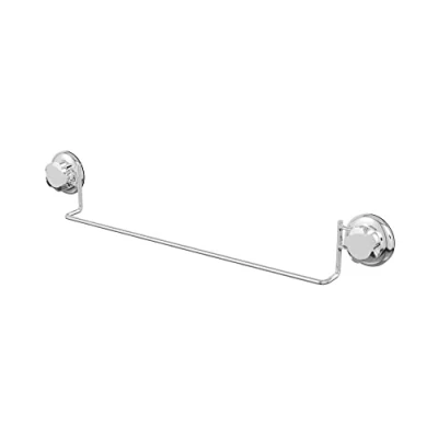 Immagine di Compactor Bath ran7813 Barra per Asciugamano Acciaio Laccato Argento 60,6 x 6,5 9 cm, Chrome 24H Suction Cup : TPU And ABS, Cromato, Singolo