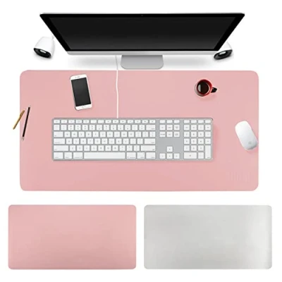 Immagine di BUBM, tappetino per mouse impermeabile in similpelle, perfetto da scrivania ufficio e casa, ultra sottile 2 mm, dimensioni 80 x 40 cm