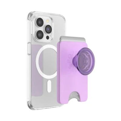 Immagine di PopSockets: PopWallet + per MagSafe Anello Adattatore Incluso Porta Carte con Top Intercambiabile Integrato Smartphone e Custodie Lavender