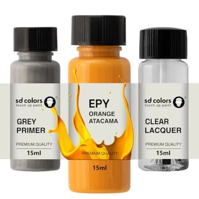 Immagine di SD COLORS ARANCIONE ATACAMA EPY New Touch Up Paint 15 ML RIPARAZIONE GRAFFIO CHIP PENNELLO COLORE CODICE (VERNICI+PRIMER+LACQUA)