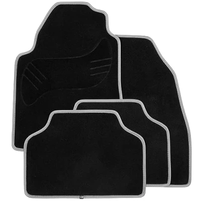 Immagine di DBS Tappetino per auto Universale Antiscivolo 4 parti: Anteriore + Posteriore Alta qualità Bianco