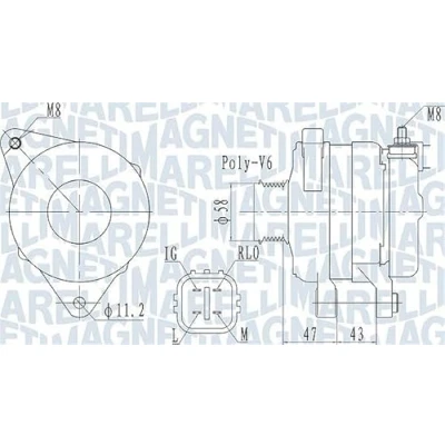 Immagine di MAGNETI MARELLI 063732097010 Alternatore 14V 100A TOYOTA: Yaris II Hatchback, Auris Hatchback