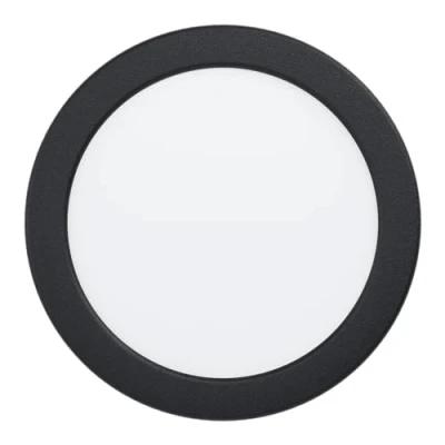 Immagine di Eglo Alange Faretto da incasso a LED, plafoniera rotonda, lampada soffitto in metallo e plastica, colore: bianco nero, colore luce: caldo, diametro 16,6 cm