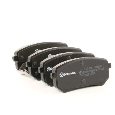 Immagine di BREMBO P 30 033 Kit pastiglie freno con segnalatore acustico usura senza accessori KIA: Picanto II, Van / Hatchback, I, HYUNDAI: i10 I
