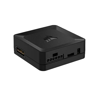 Immagine di Corsair iCUE Link System Hub Collega Fino a 14 Dispositivi Riduci l’ingombro dei Cavi Design Innovativo con Un Unico Cavo Nero
