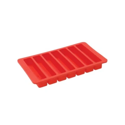 Immagine di BUILT Vaschetta da Cubetti di Ghiaccio per Bottiglia dell&#039;Acqua in Silicone Flessibile Privo BPA, Rosso, 19.5 cm x 11.5