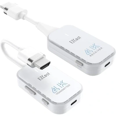 Immagine di EZCAST Pocket Wireless HDMI trasmettitore e ricevitore per mirroring video/audio di PC, laptop, proiettore (trasmettitore 4K HDMI)
