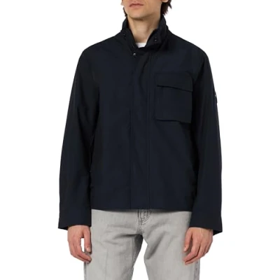 Immagine di Tommy Hilfiger CL Stand Collar Shirt Jacket MW0MW34957 Giacche in Tessuto, Blu (Desert Sky), XS Uomo